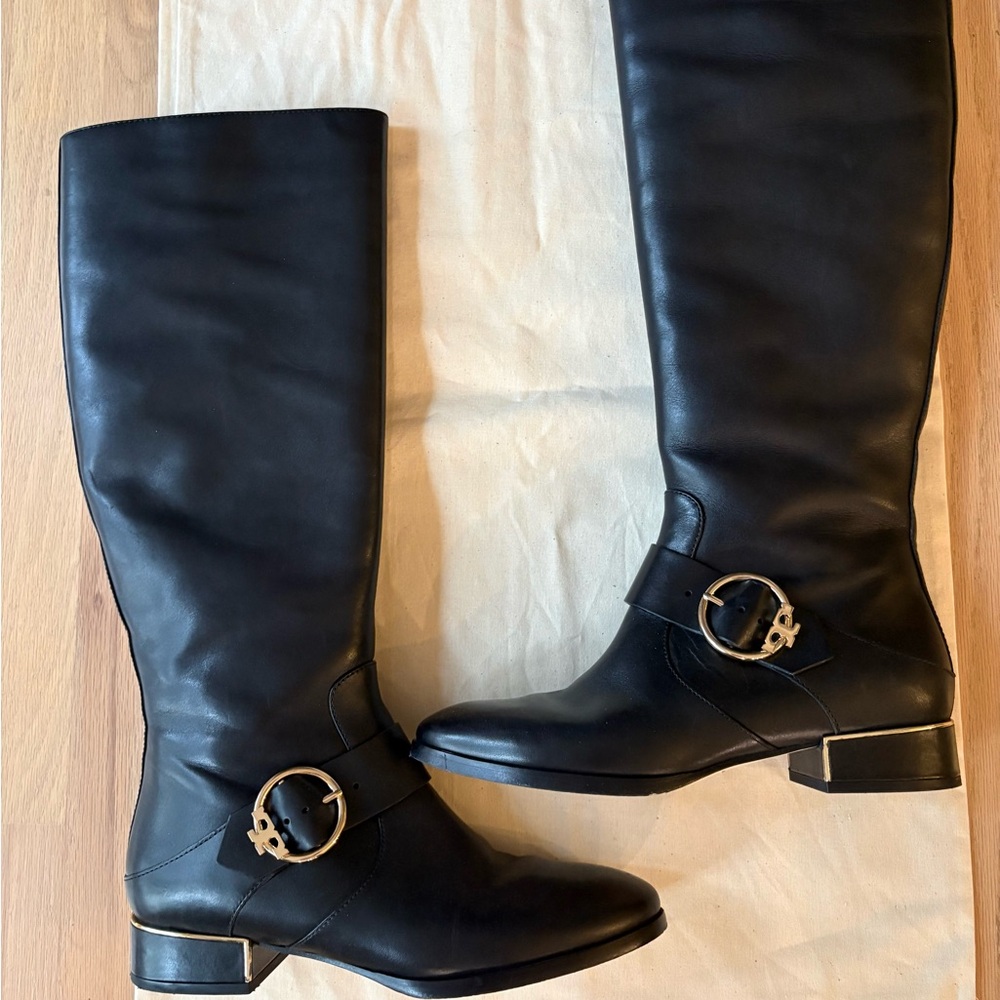 Tory Burch Sophia Leather Knee-High Riding Boots